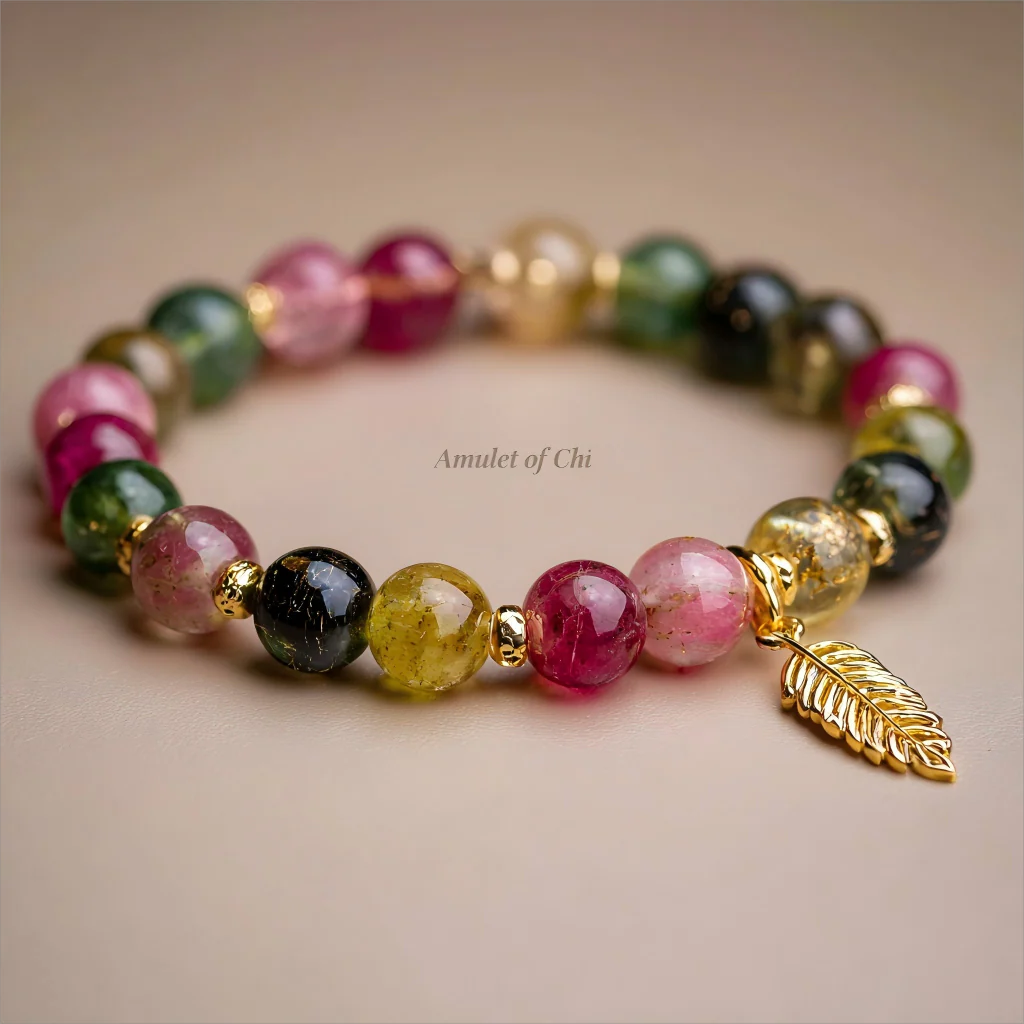 Le Champ de l'Abondance | Amulette en tourmaline arc-en-ciel