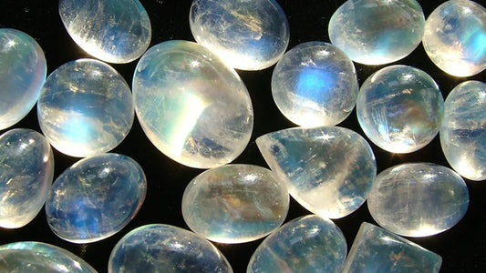 Moonstone and its connection to intuition, divine feminine energy, and new beginnings
