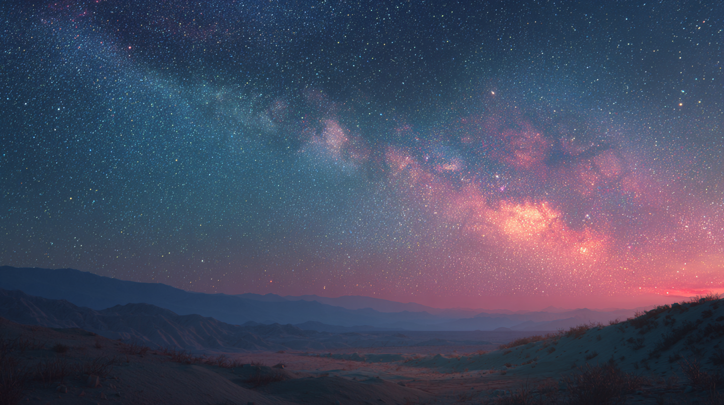 The vibrant Milky Way galaxy in a clear night sky, symbolizing the inspiration and infinite possibility of the Amulet of Chi creativity collection.
