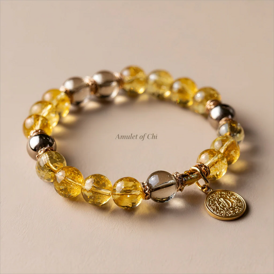 L'Empire Builder | Amulette en citrine et pyrite